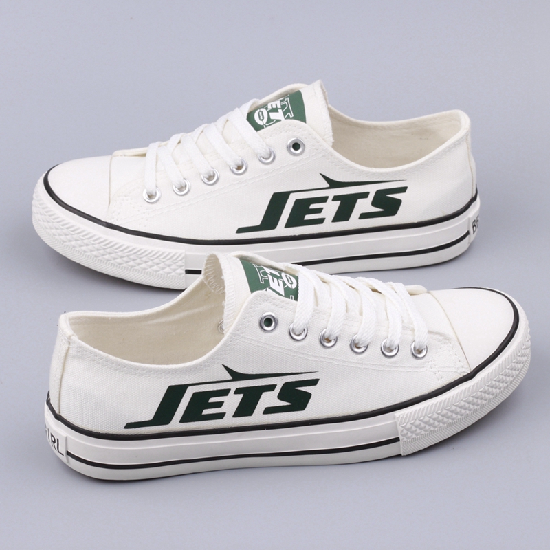 Women's NFL New York Jets Repeat Print Low Top Sneakers 001